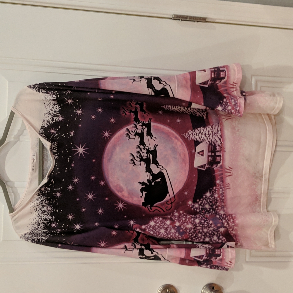 Rosegal Christmas Pullover Shirt